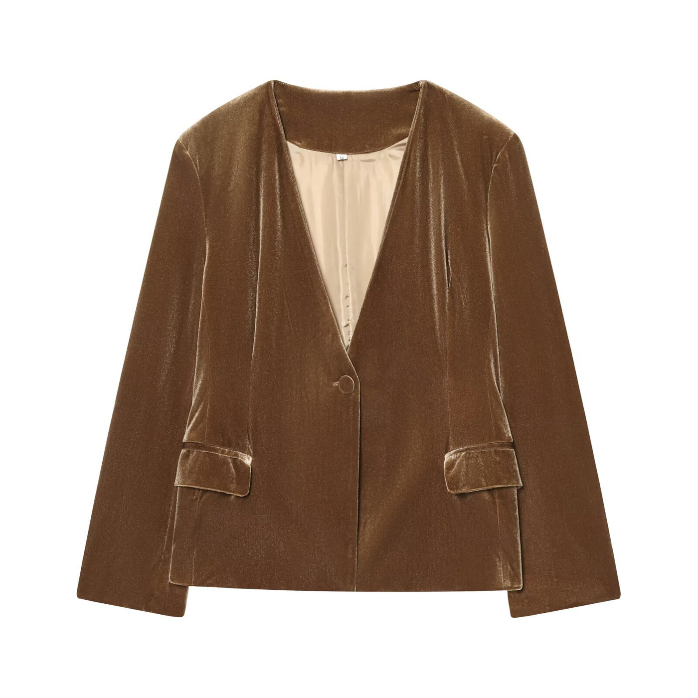 Esme | Velvet Deep V-Neck Blazer Wide Leg Co-ord Set