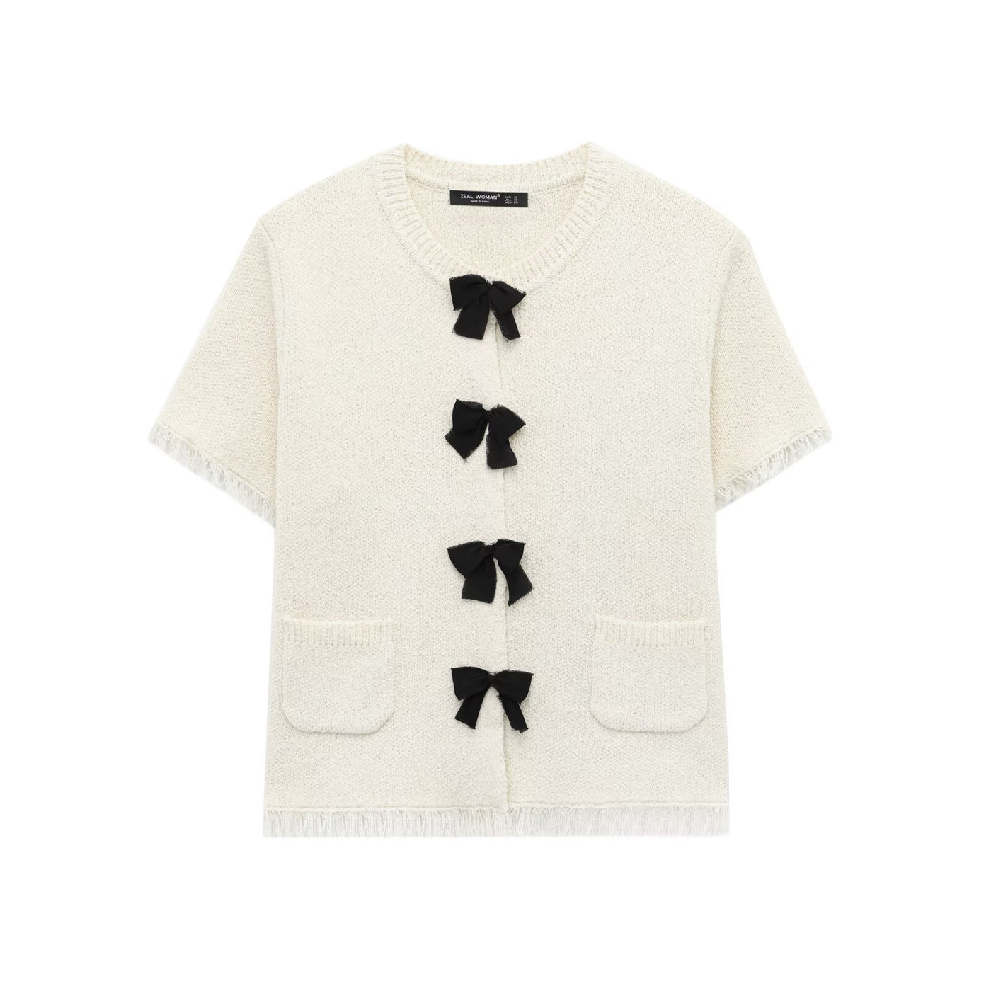 Juno | Boucle Knit Bow Detail Co-ord Set