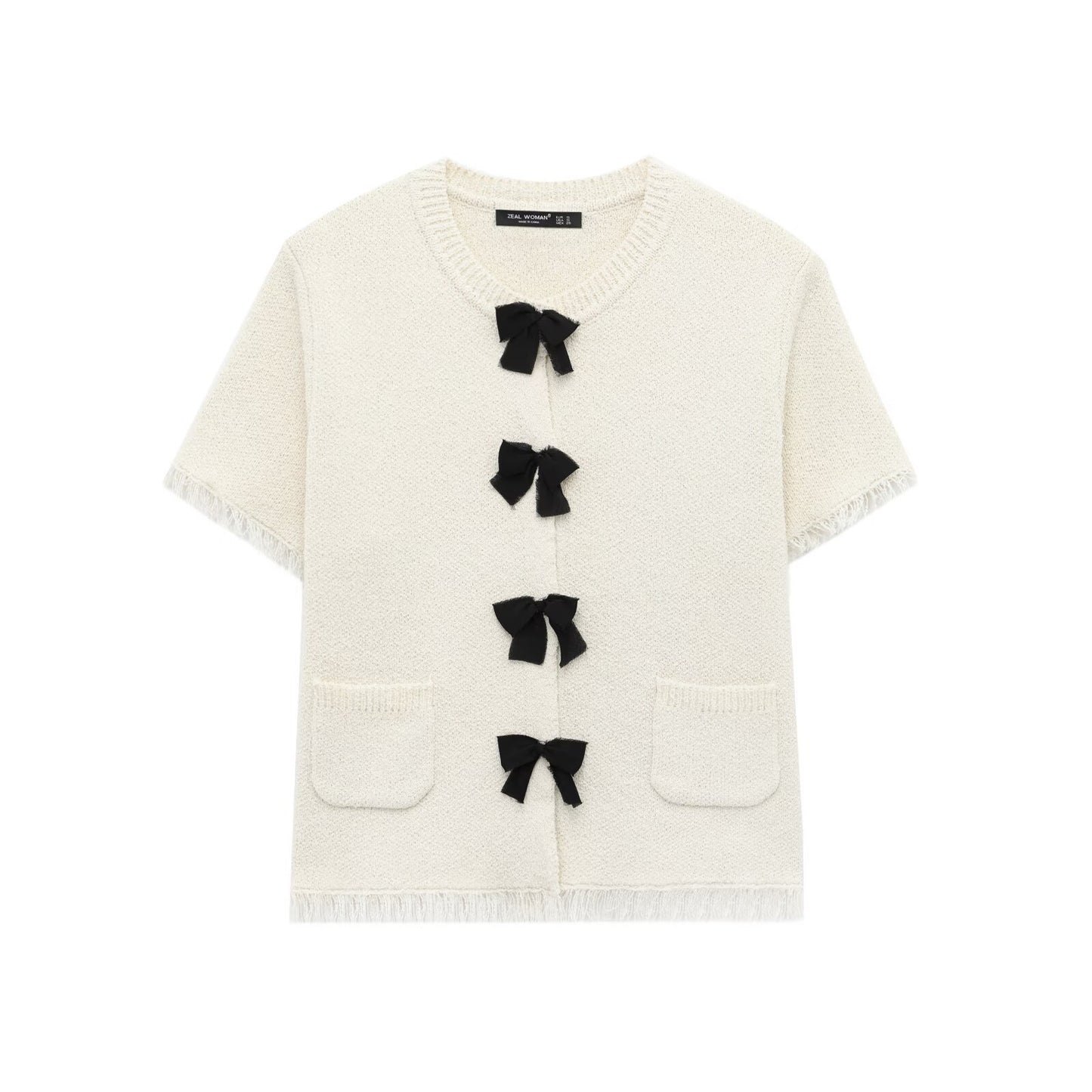 Matilda | Bouclé Knit Bow Co-ord Set