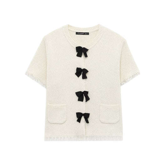 Matilda | Bouclé Knit Bow Co-ord Set