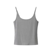 Hazel | Ribbed Knit Scoop Neck Cami Tank Top