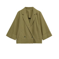 Louisa | Cropped Linen Summer Blazer