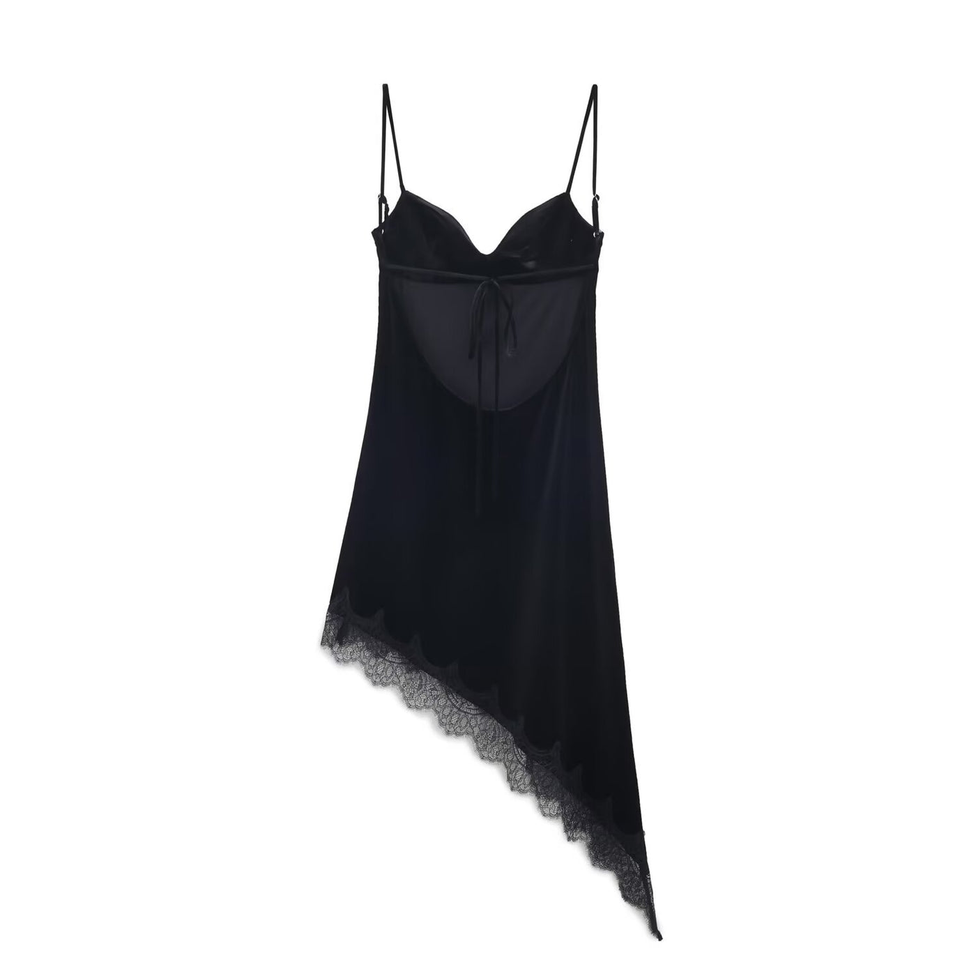 Ellen | Sweetheart Satin Lace Trim Slip Dress