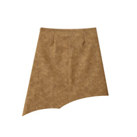 Lily | Faux Suede Asymmetric Mini Skirt