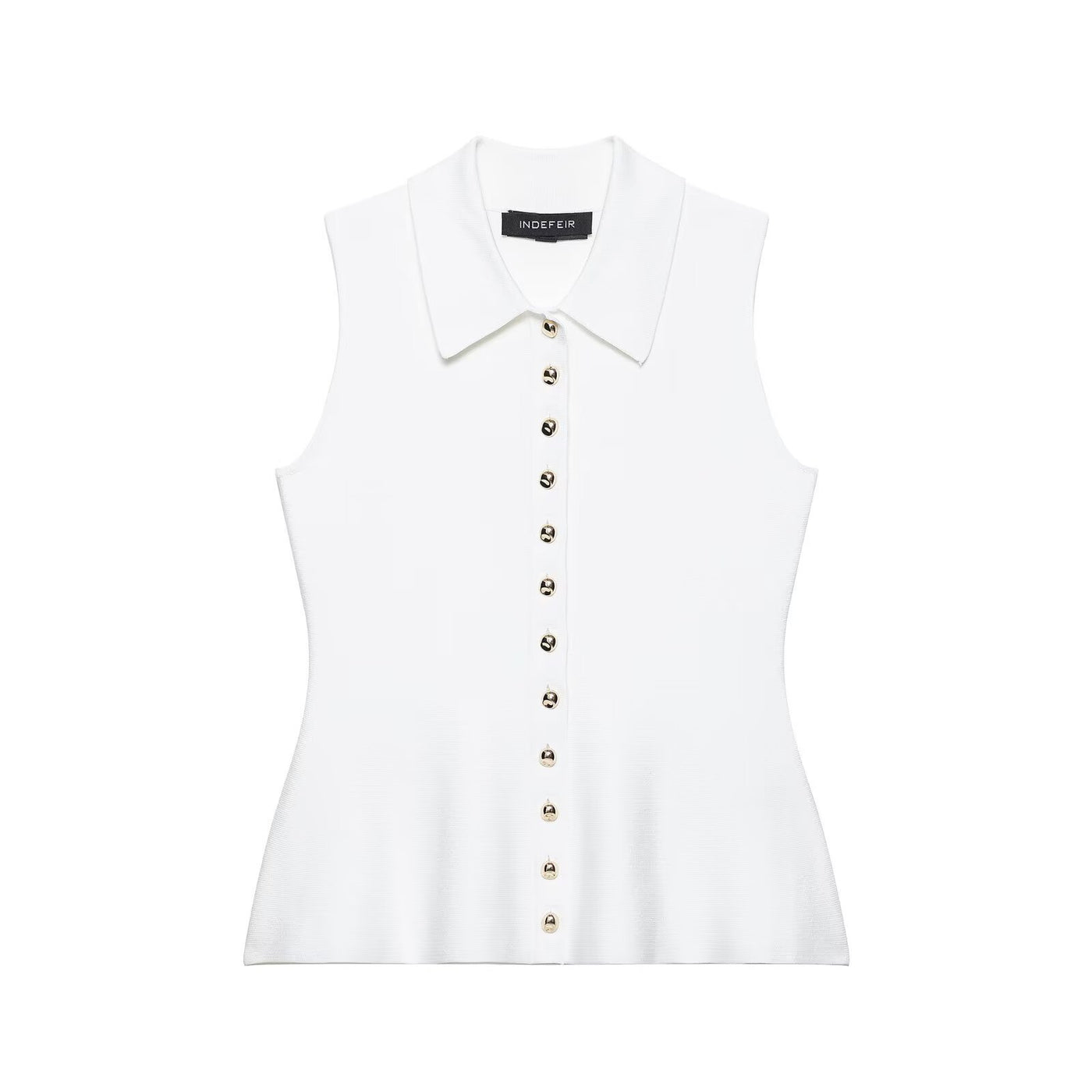 Matilda | White Sleeveless Peplum Top