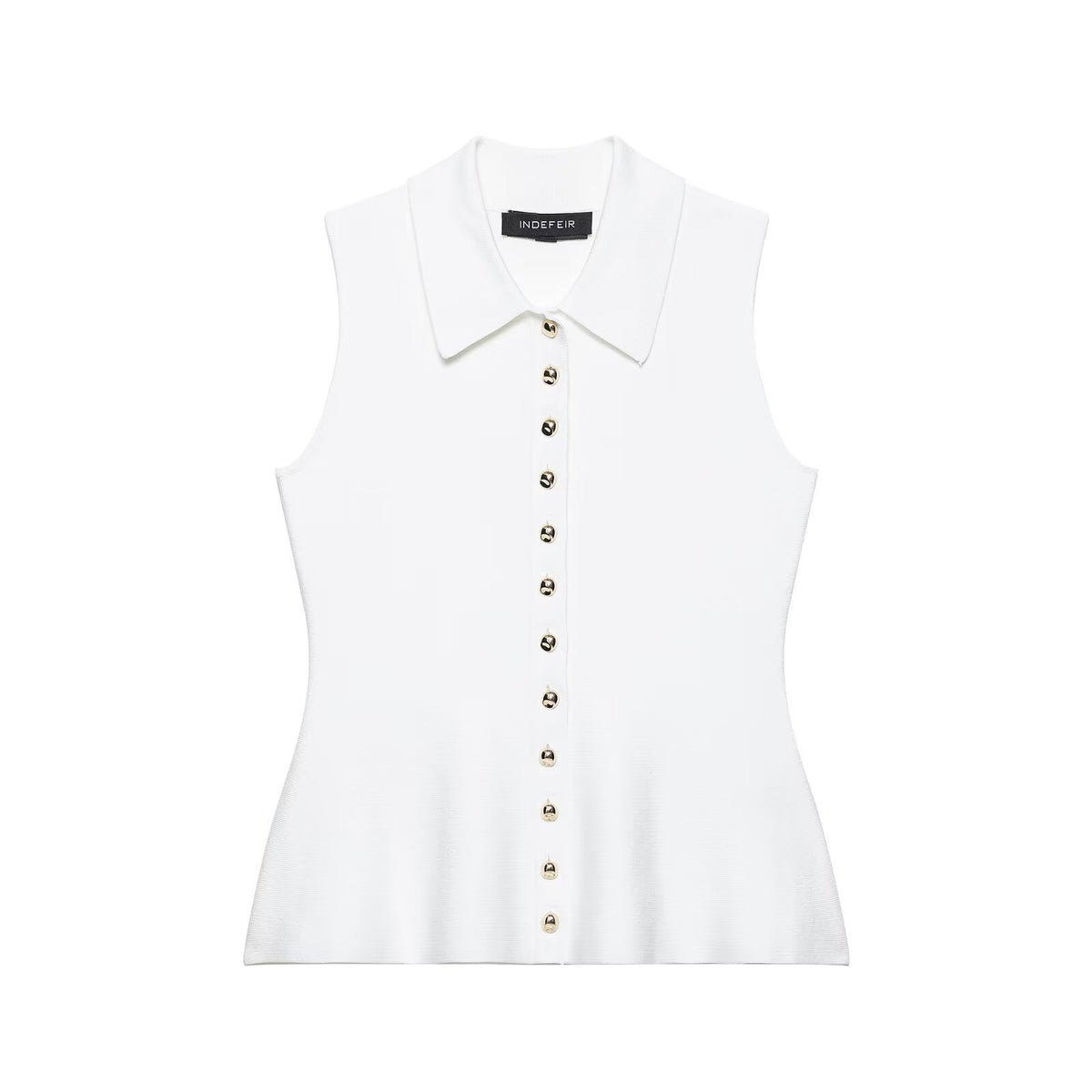 Matilda | White Sleeveless Peplum Top