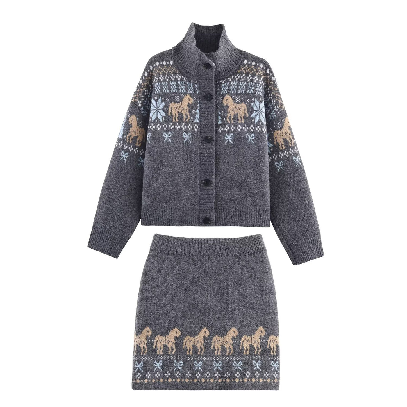 Jasmine | Equestrian Motif Knit Co-ord Set