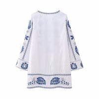 Dulcie | Embroidered Cotton Kaftan Beach Dress