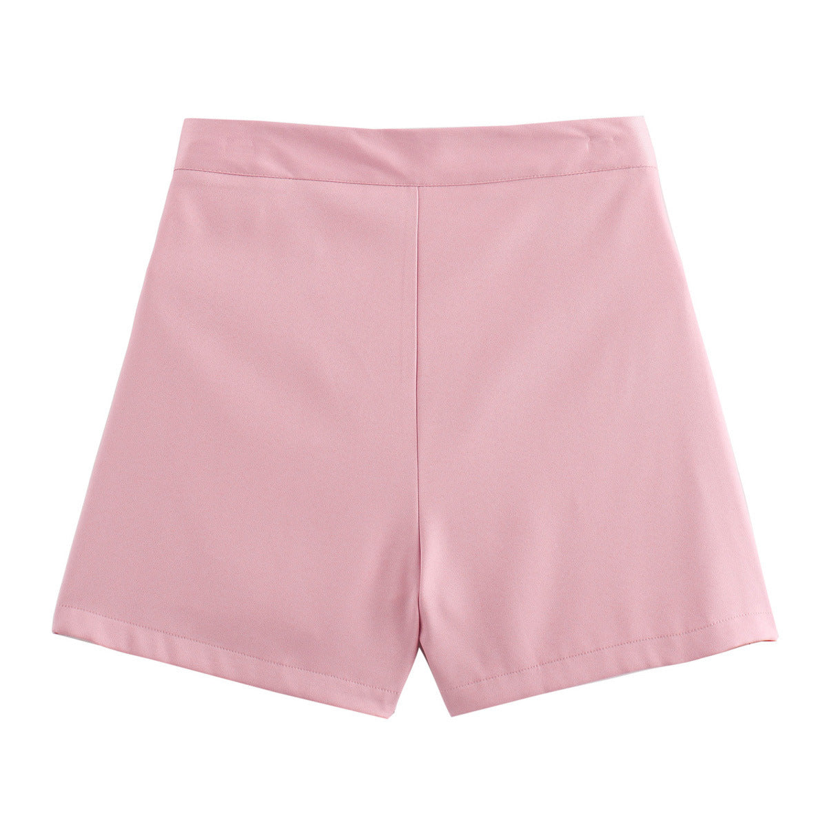 Erin | Flat-Front Tailored Shorts with Button and Zip Closure