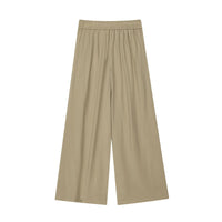 Rebecca | Elasticated Waist Relaxed Wide-Leg Linen Trousers in Cream