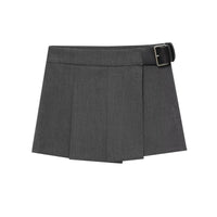 Maya | Pleated Side Buckle Mini Skirt
