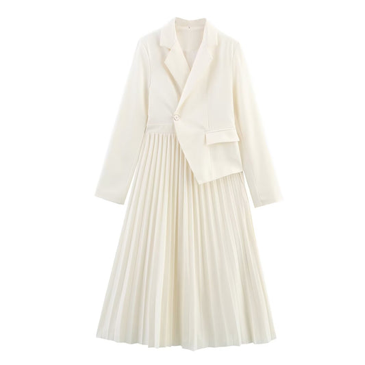 Camille | Elegant Pleated Blazer Dress