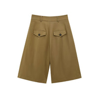 Jessica | High-Waist Front-Pleat Wide-Leg Tailored Shorts
