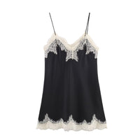 Anya | Scalloped Lace Trim Satin Camisole
