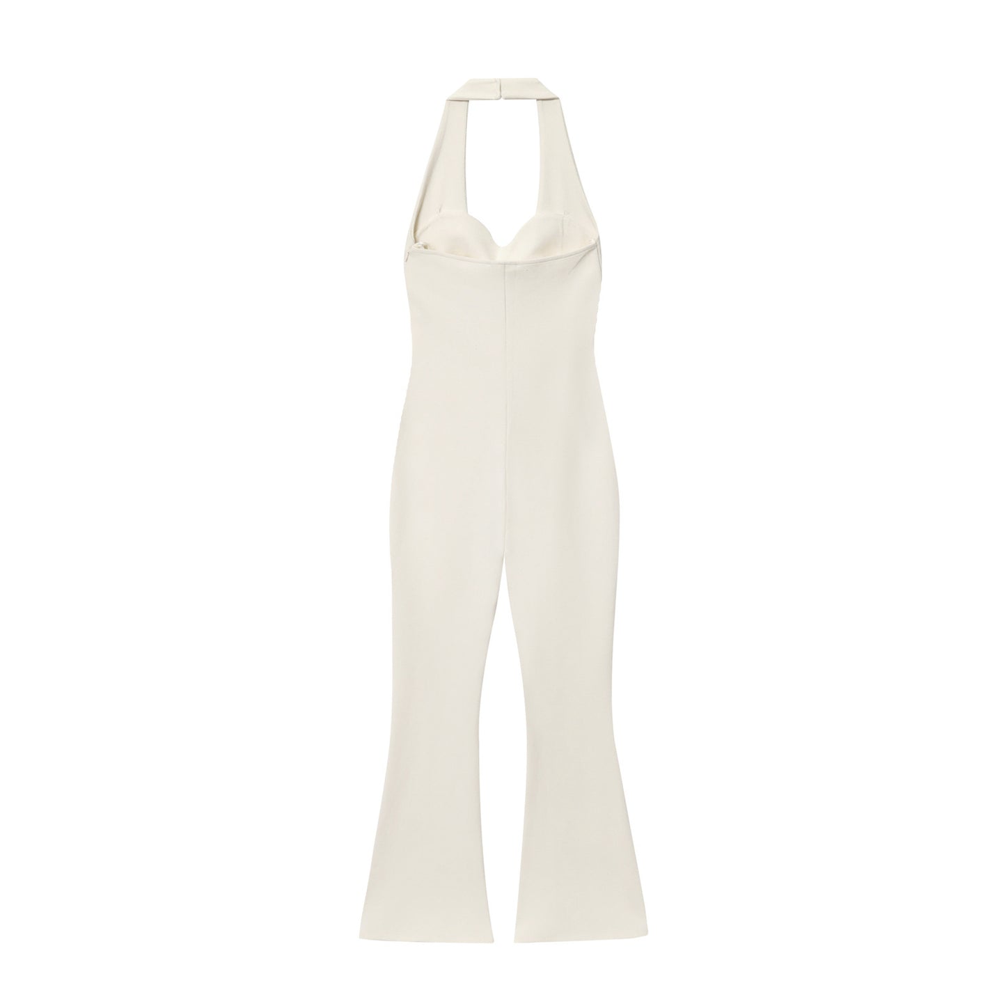 Paloma | Elegant Halter Jumpsuit White Wide Leg
