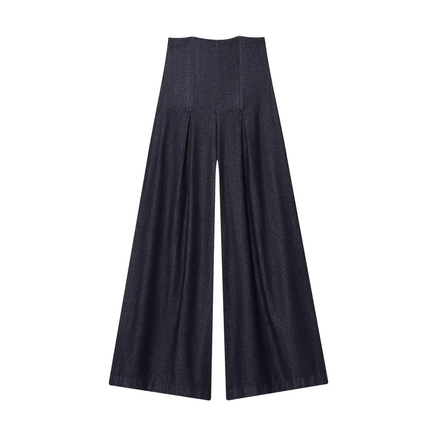 Tallulah | High-Rise Front Pleat Flowing Wide-Leg Dark Wash Jeans