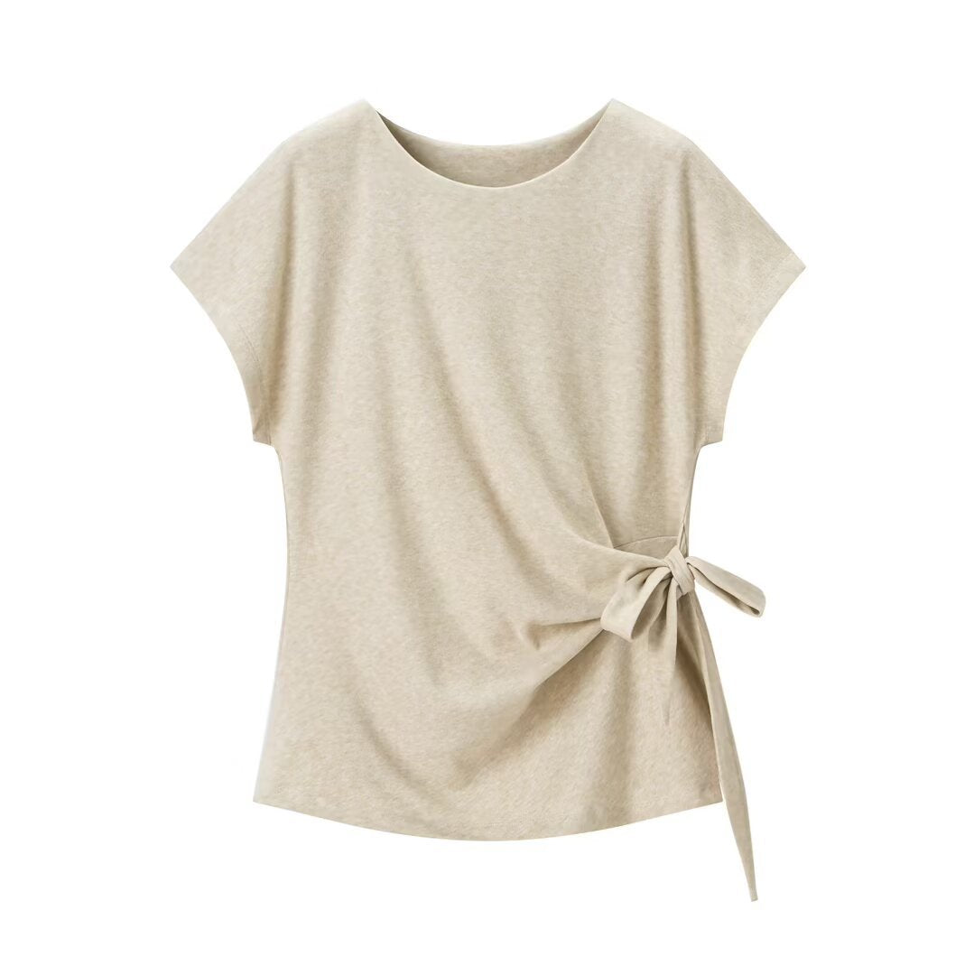 Bethany | Tie Front Jersey Top