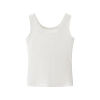Mary | Ribbed Scoop Neck Fitted Vest Top