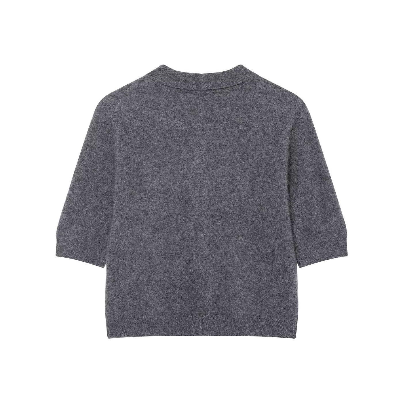 Jessica | Cropped Knit Polo Cardigan