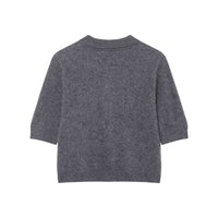 Jessica | Cropped Knit Polo Cardigan