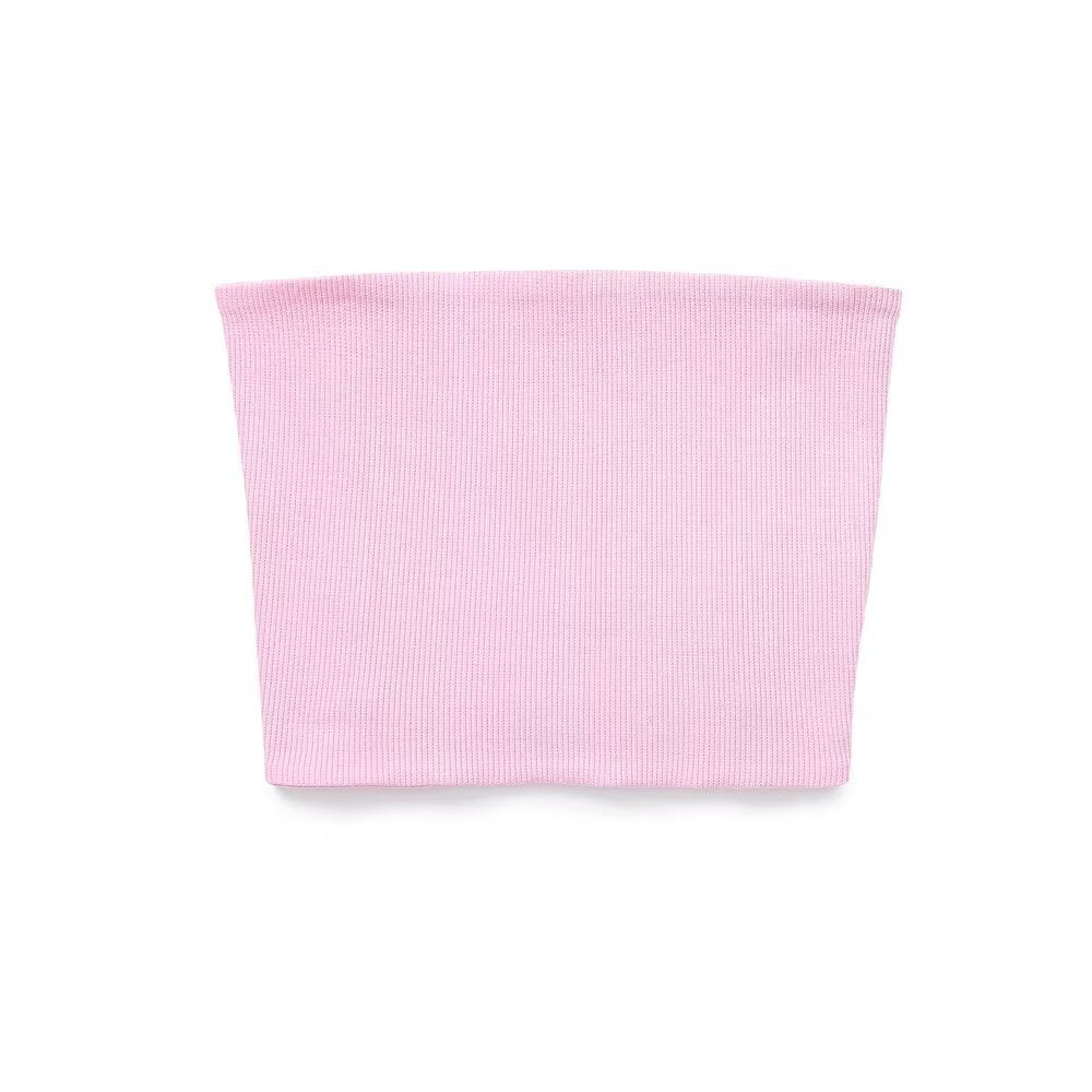 Ariella | Strapless Ribbed Knit Bandeau Tube Top