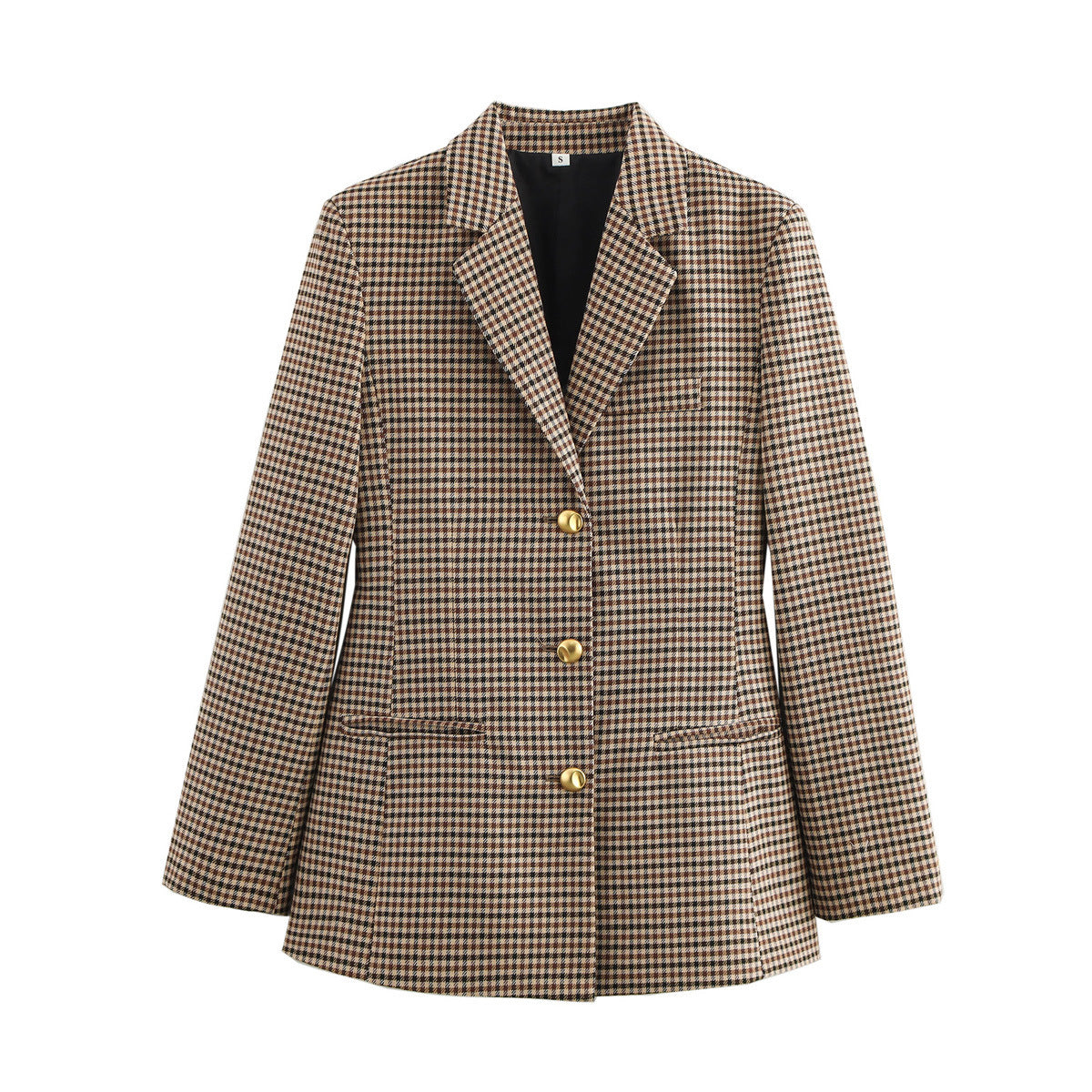 Elspeth | Tailored Gold Button Summer Blazer
