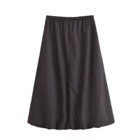 Ava | Modal Drawstring Flowy Midi Skirt