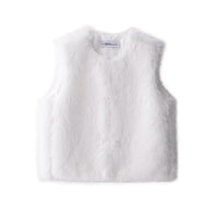 Marnie | Cropped Faux Fur Sleeveless Vest