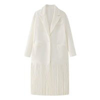 Sophia | Fringe Hem Longline Oversized Blazer