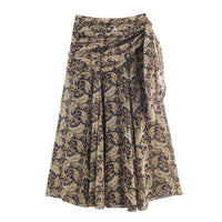 Olivia | Paisley Print Wrap Midi Skirt