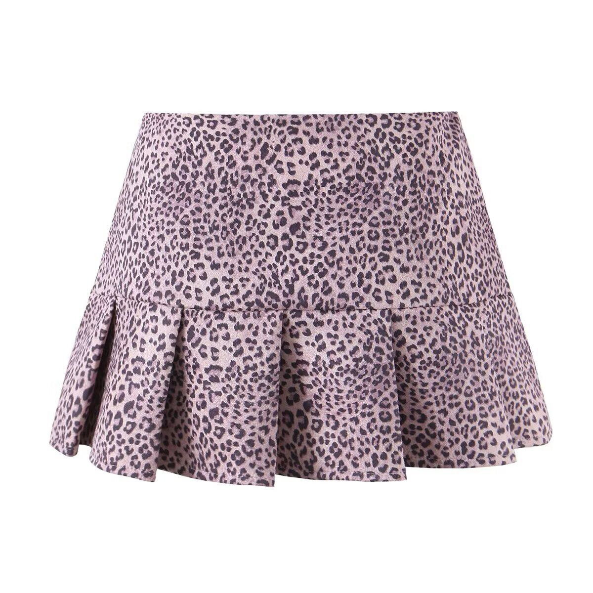 Sophie | Leopard Print Pleated Mini Skirt