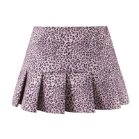 Sophie | Leopard Print Pleated Mini Skirt