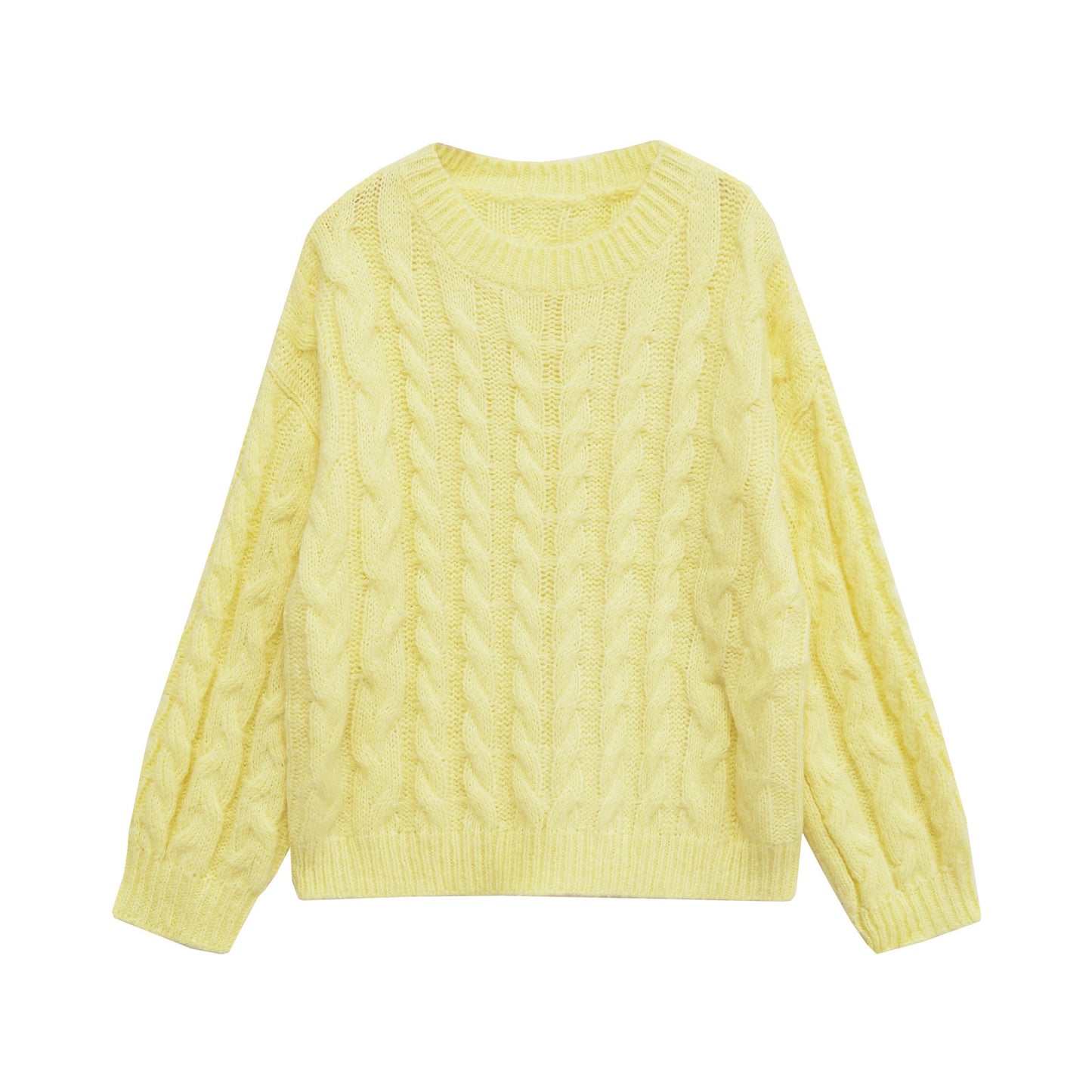 Thea | Knitted Top Cable Cream Long Sleeve