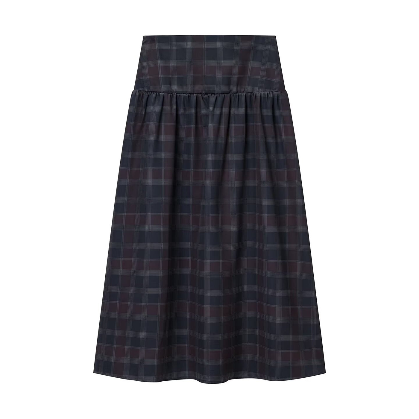 Anna | Plaid Woven Top Midi Skirt Co-ord Set