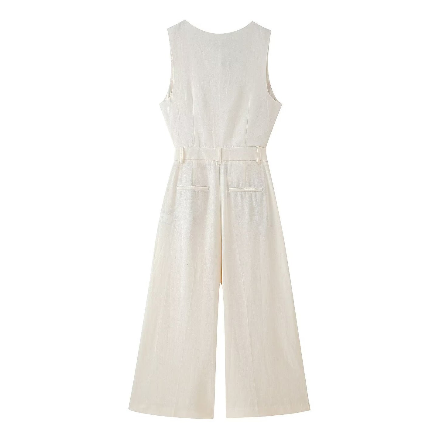 Veda | Elegant Tailored Co Ord Set Cream Wide Leg