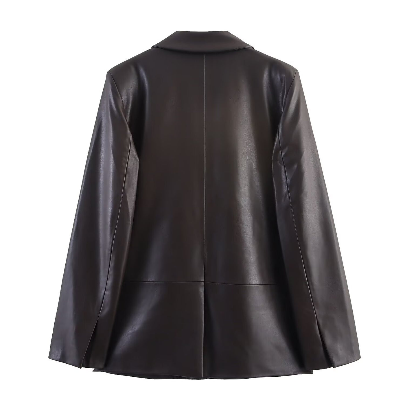 Nicole | Oversized Faux Leather Blazer