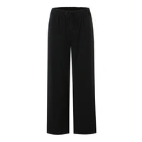 Saffron | Stripe Elasticated Drawstring Wide-Leg Jersey Trousers