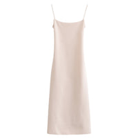 India | Cowl Neck Satin Midi Slip Dress
