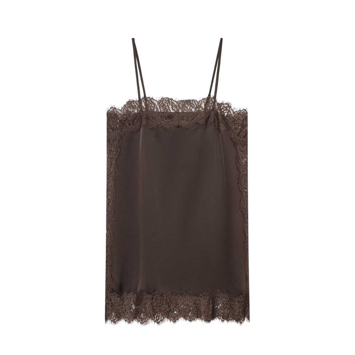 Kate | Silk Satin Lace Trim Camisole Top