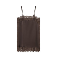 Kate | Silk Satin Lace Trim Camisole Top
