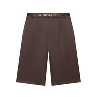 Wren | Pleated High-Waist Tailored Bermuda Shorts with Belt