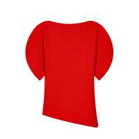 Ada | Asymmetric Top Black Puff Sleeve Short Sleeve