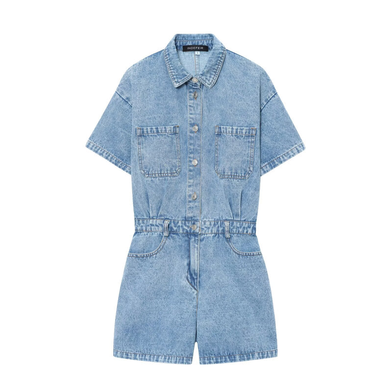 Abigail | denim romper