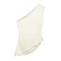 Myla | Satin One Shoulder Ruched Top