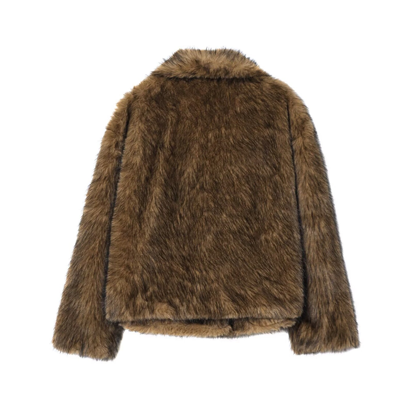 Greta | Winter Brown Faux Fur Coat