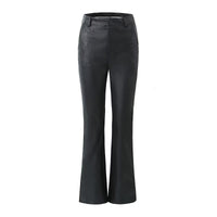 Rowan | High-Waist Slip Pocket Faux Leather Wide-Leg Trousers