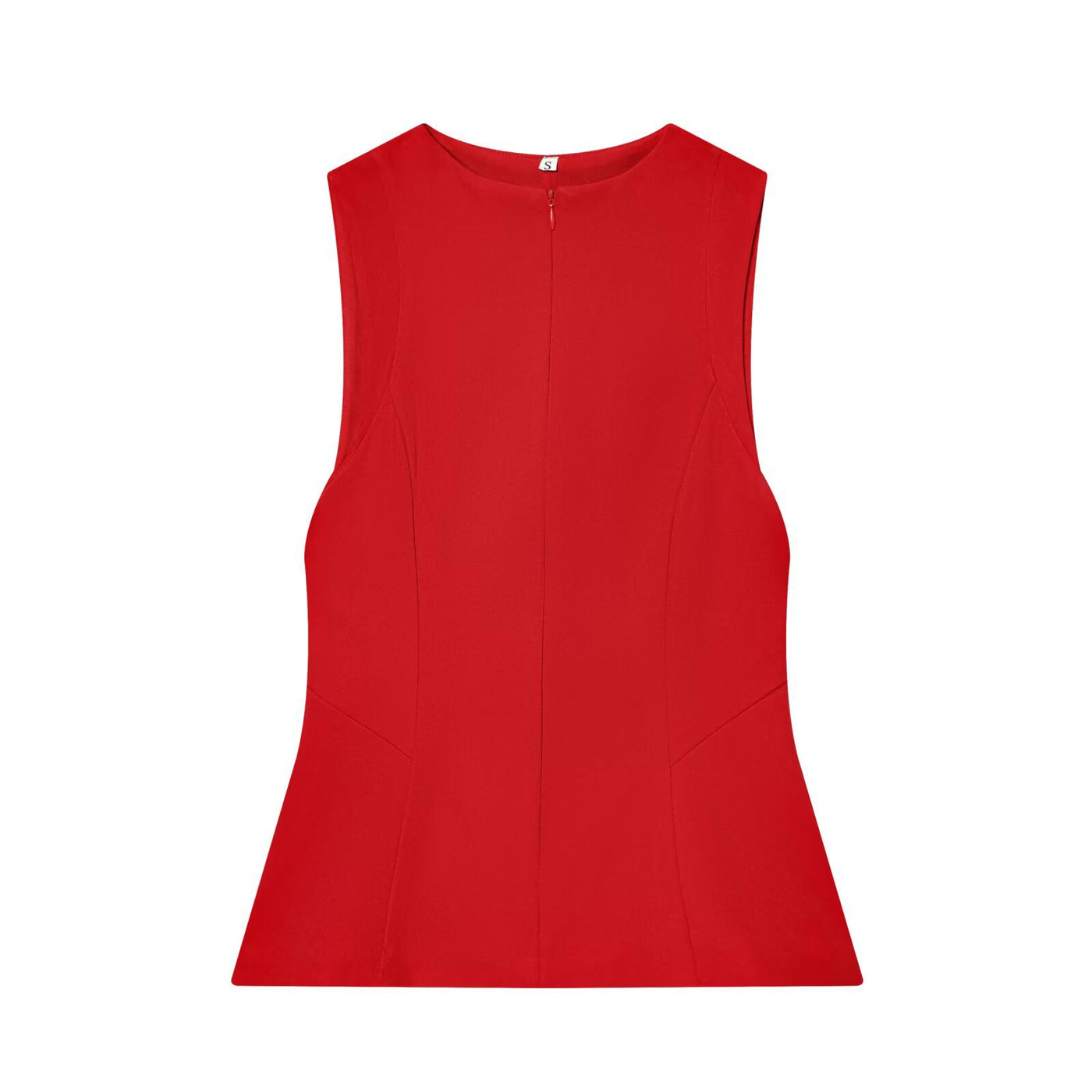 Abigail | High Neck Zip Front Tailored Peplum Top