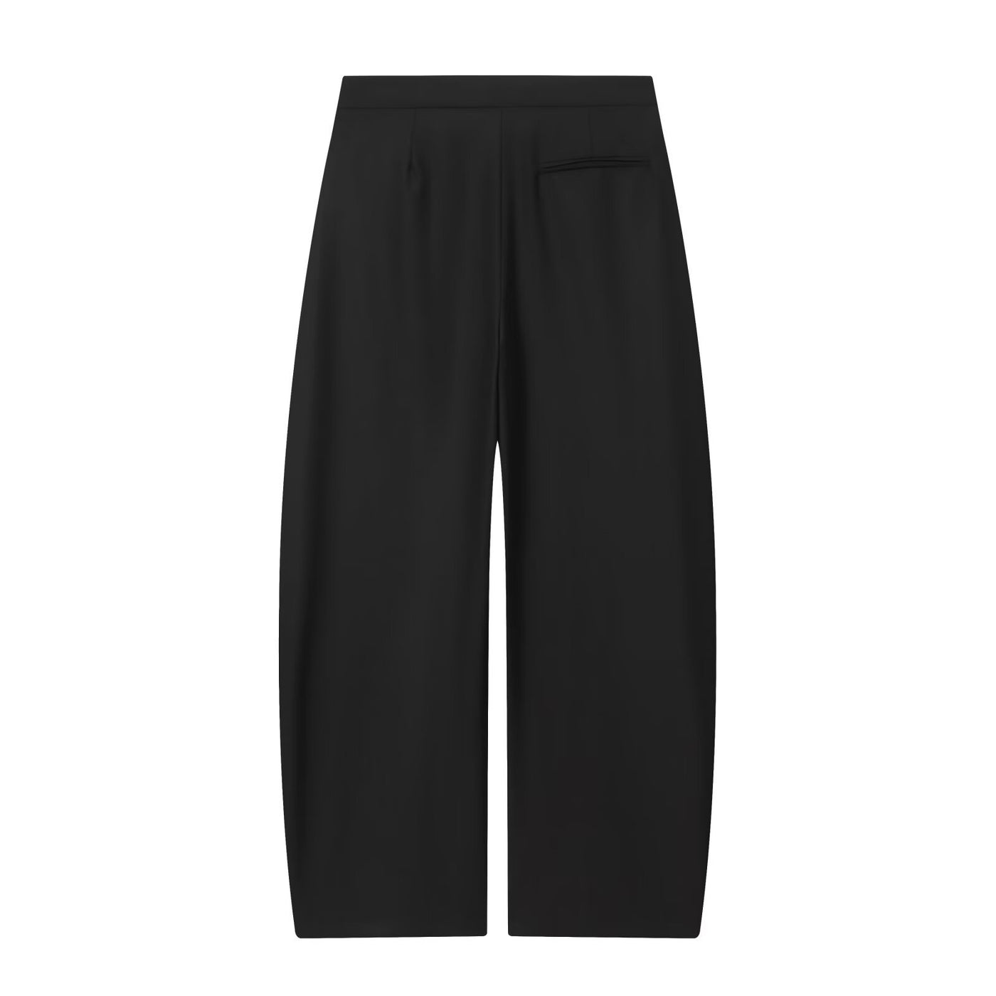 Elsie | High-Rise Front Seam Tailored Wide-Leg Trousers in Black