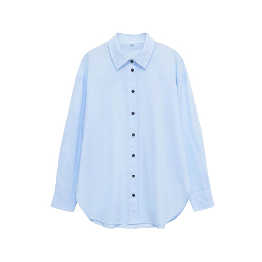 Skye | Casual Oversized Shirt Light Blue
