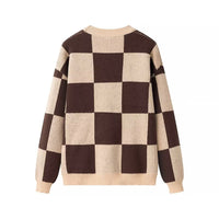 Ailsa | Relaxed Check Knit Top